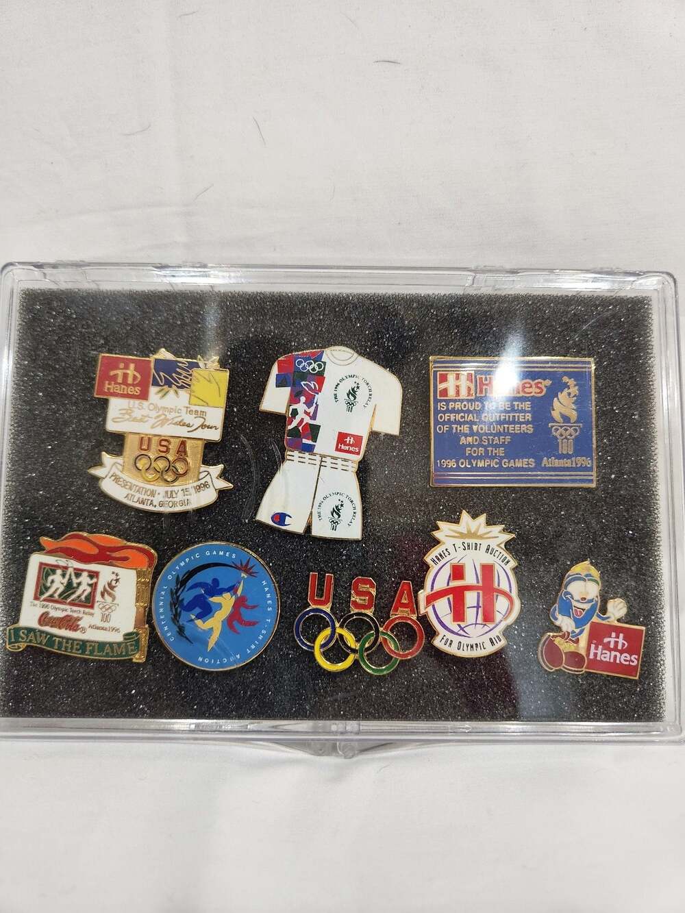 Hanes 1996 Atlanta Olympic Games Commemorative Collector Pin Set